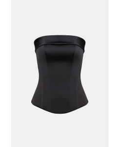 Lace-up corset long