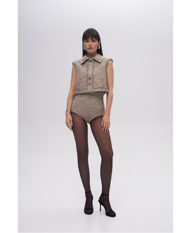 High rise tweed shorts High rise tweed shorts